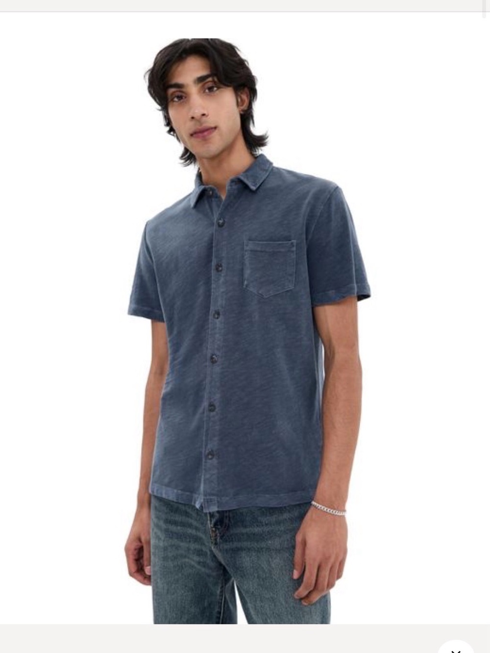 Marine Layer Heavy Slub Button Down Indigo NWT prices $88 size medium/large
